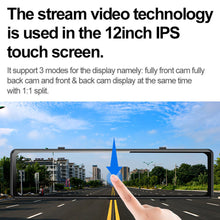 Load image into Gallery viewer, Dual Dash Camera 4K 12&quot; Mirror with Backup Camera
